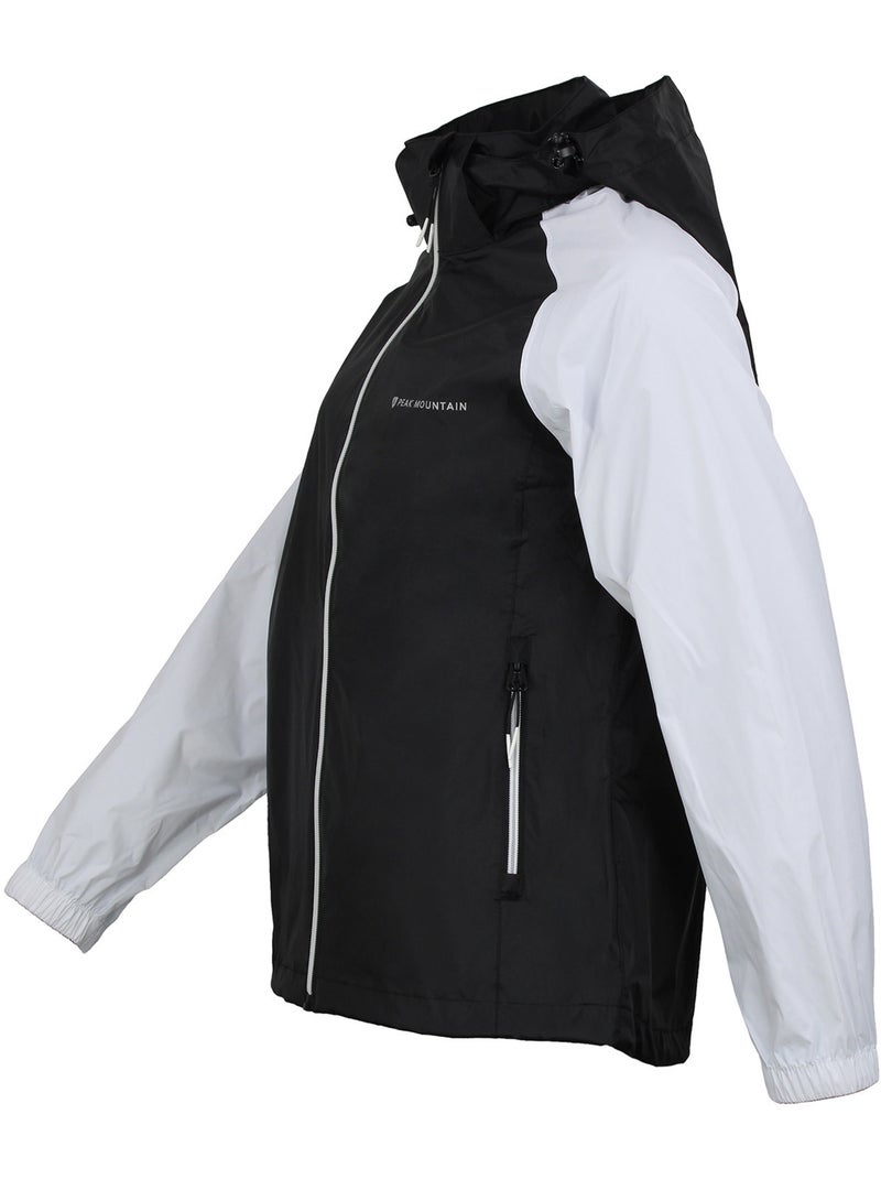Coupe vent imperméable ABREST - PEAK MOUNTAIN Noir Blanc - Kiabi