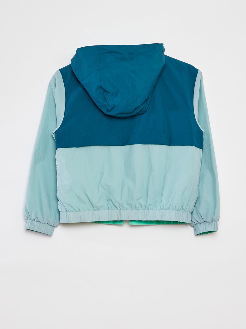 Coupe-vent réversible bicolore Bleu/vert - Kiabi