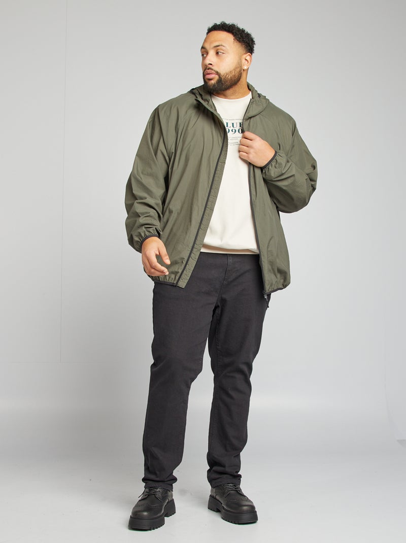 Coupe vent uni pliable dans la capuche KAKI - Kiabi