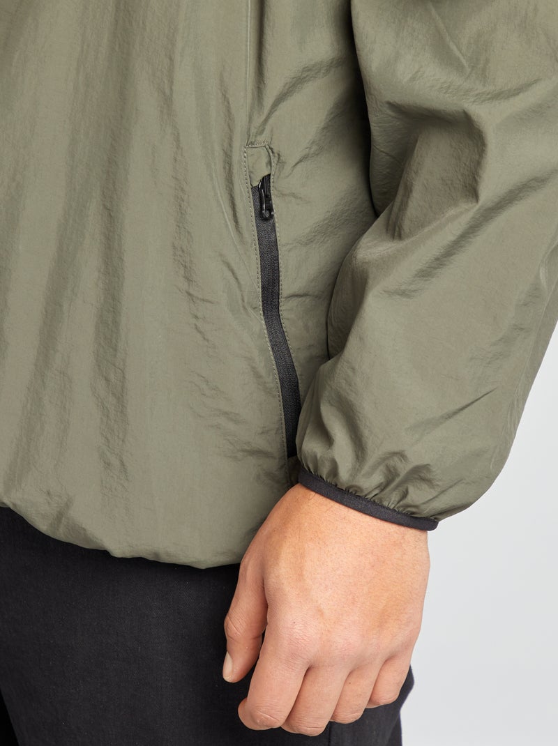 Coupe vent uni pliable dans la capuche KAKI - Kiabi