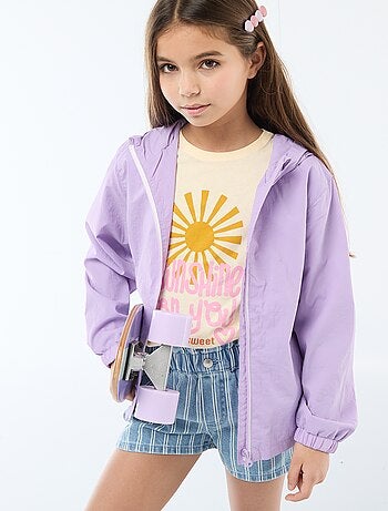 Coupe-vent uni pliable dans sa capuche