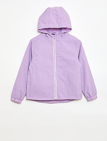 Coupe-vent uni pliable dans sa capuche
