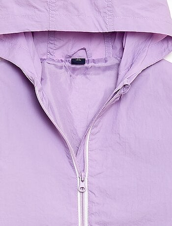 Coupe-vent uni pliable dans sa capuche