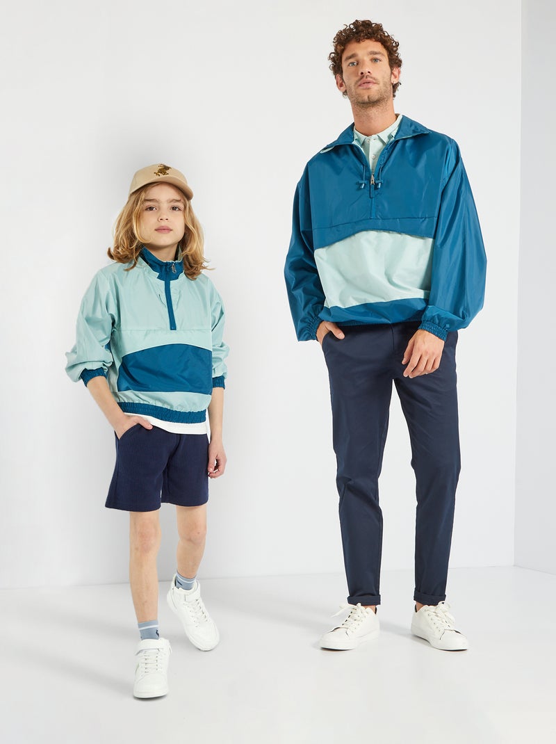 Coupe-vent 'zéro déchet' Bleu vert - Kiabi