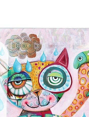 Coupelle décorative en verre chat