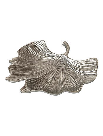 Coupelle feuille de ginkgo en aluminium 20 x 20 cm
