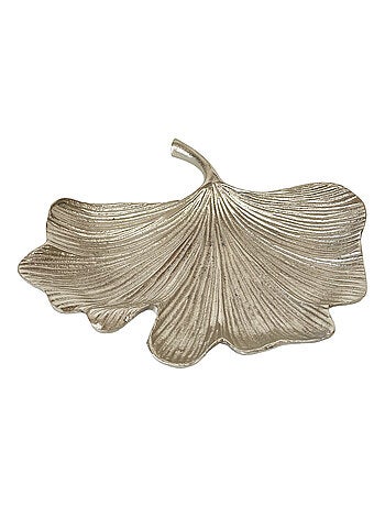 Coupelle feuille de ginkgo en aluminium 24 x 27 cm