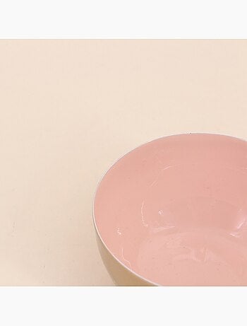 Coupelle ronde en métal doré, rose 10cm