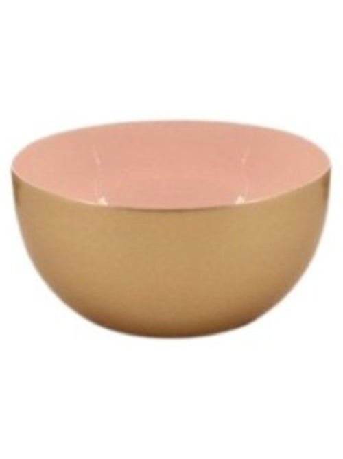 Coupelle ronde en métal doré, rose 10cm - Kiabi