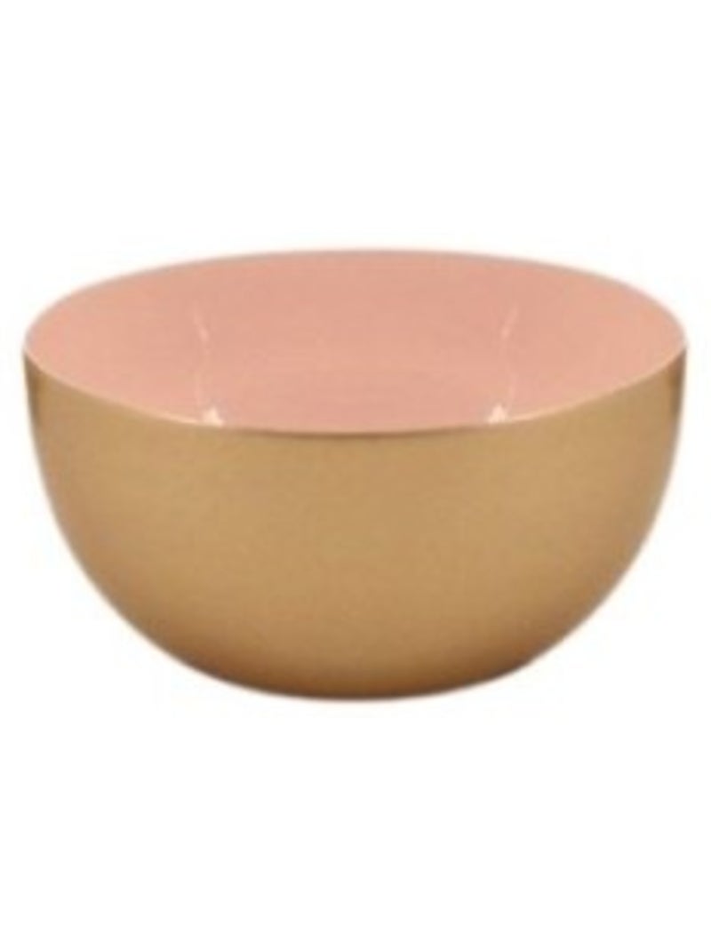 Coupelle ronde en métal doré, rose 10cm Rose - Kiabi