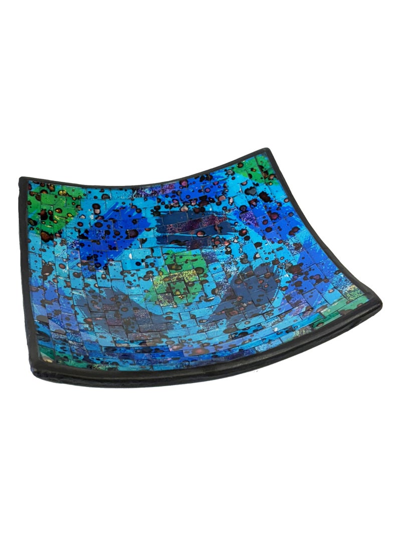 Coupelle vide poche artisanale bleue 24 cm Bleu - Kiabi