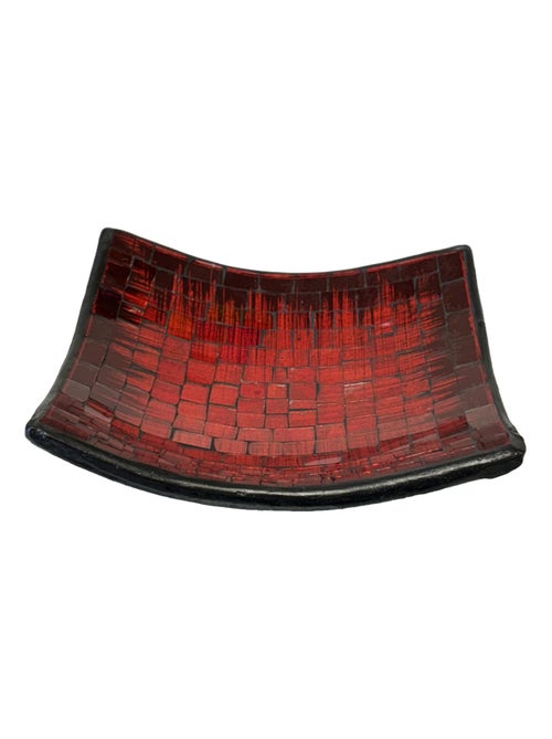 Coupelle vide poche artisanale rouge 19 cm - Kiabi