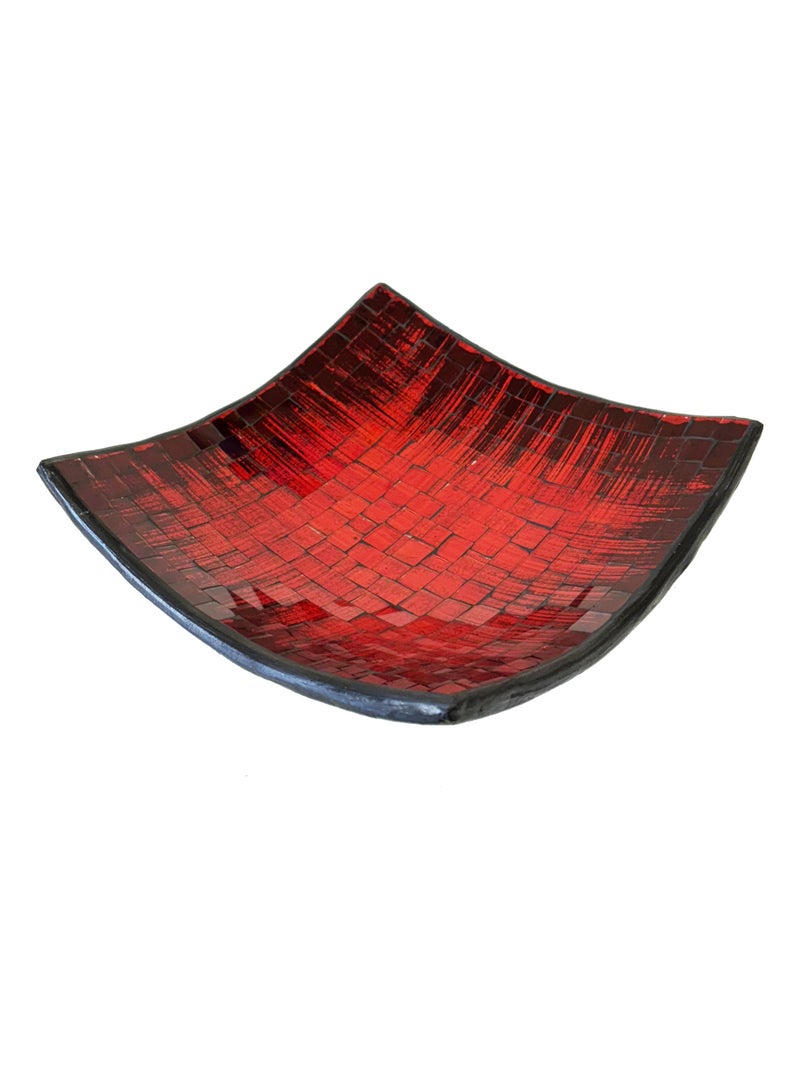 Coupelle vide poche artisanale rouge 24 cm Rouge - Kiabi