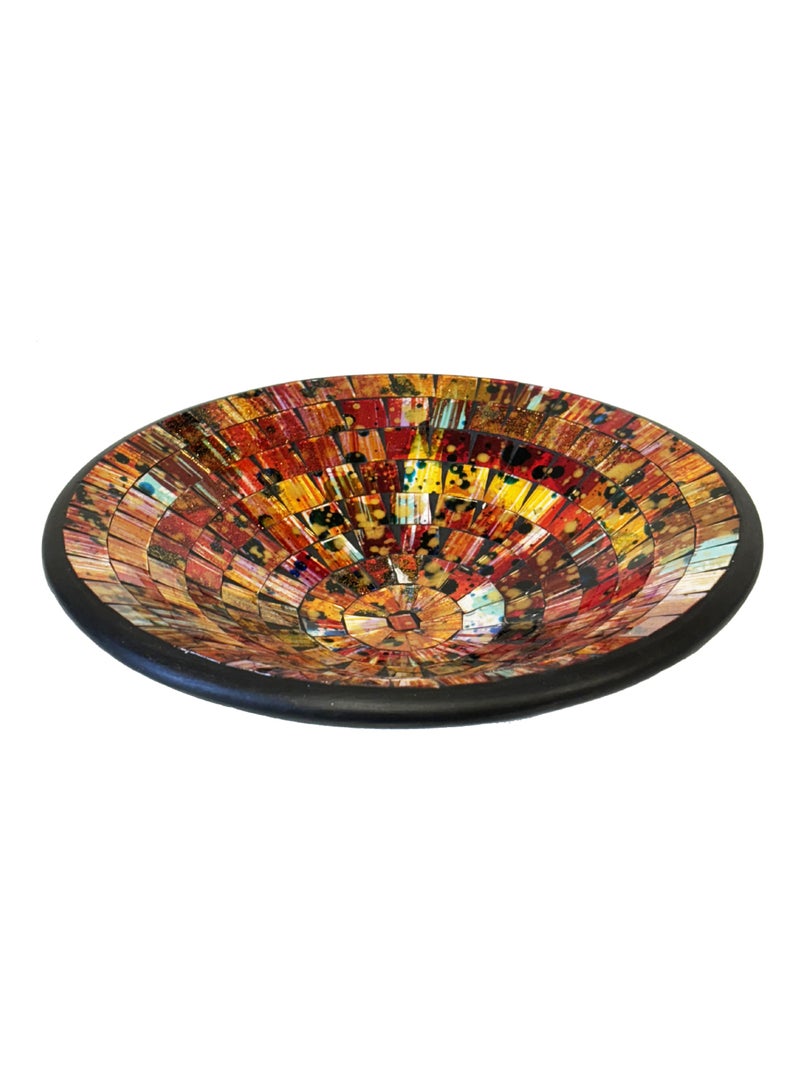 Coupelle vide poche ronde artisanale rouge 27 cm Rouge - Kiabi