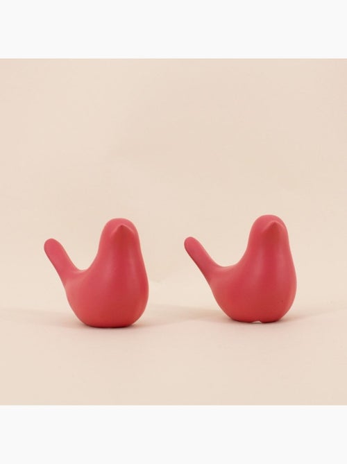 Couple de 2 oiseaux céramique 11x8cm - Kiabi Couple de 2 oiseaux céramique 11x8cm - Kiabi