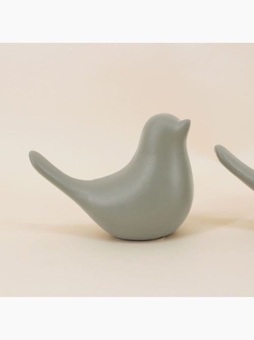 Couple de 2 oiseaux céramique 11x8cm - Kiabi