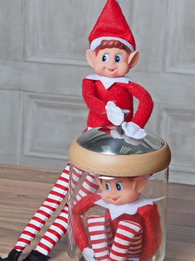Couple de lutins farceurs Elfie® & Elvie® – 2 lutins de 38 cm – Corps souple & visage vinyle N/A - Kiabi