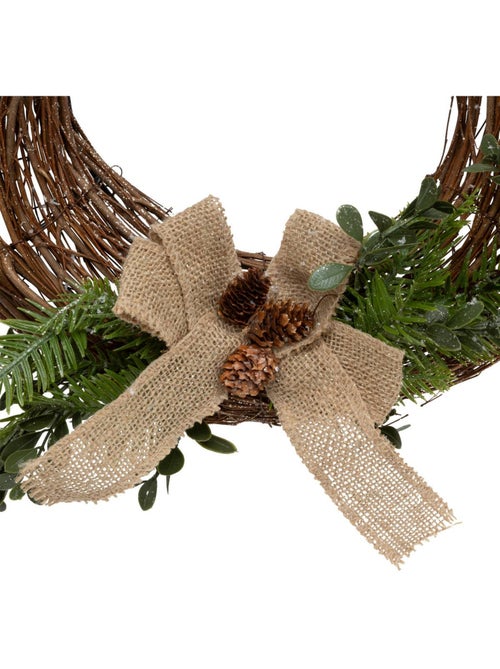 Couronne branches d35 cm bois naturel - Kiabi
