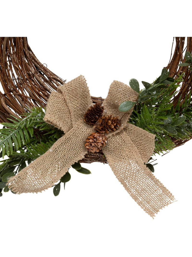 Couronne branches d35 cm bois naturel Beige - Kiabi