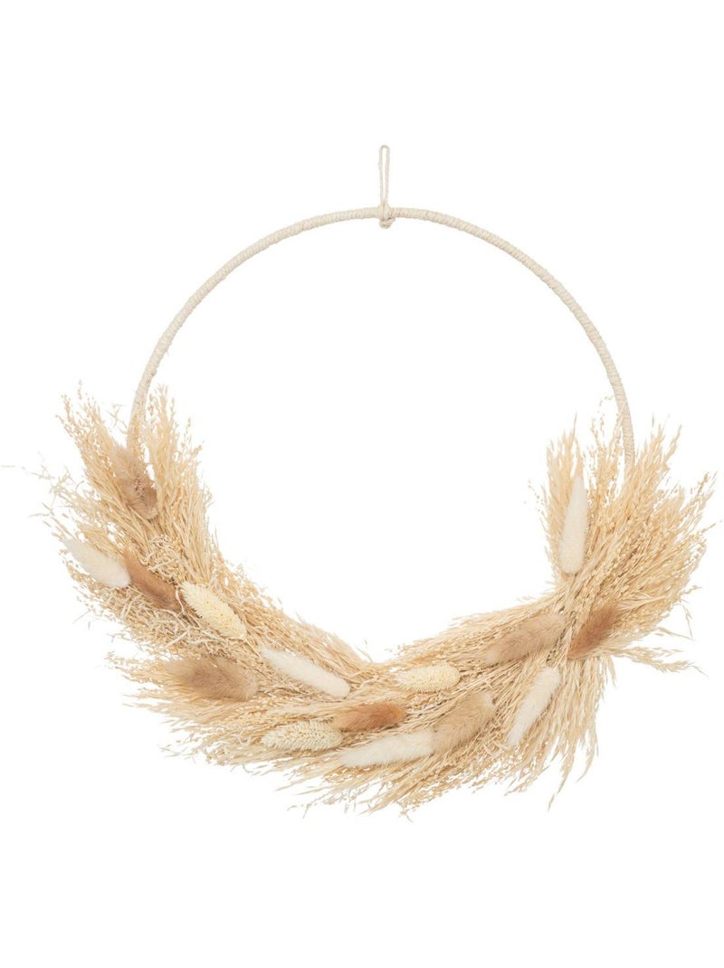 Couronne de fleurs séchées lour Beige - Kiabi