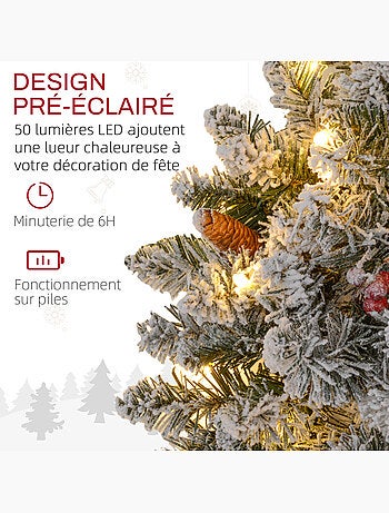 Couronne de noël artificielle led décorée