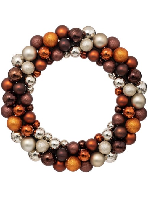 Couronne de noël "colorama de noël" boules de noël en plastique d55cm - Kiabi
