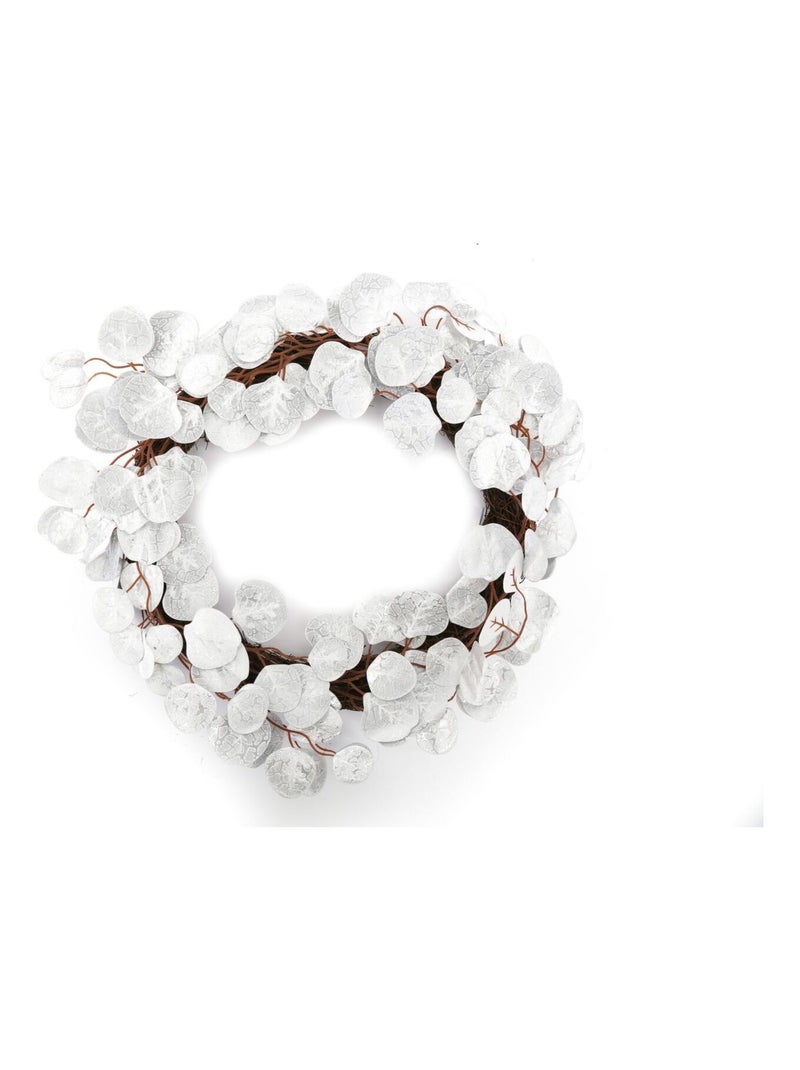 Couronne de Noël design Eucalyptus Argent - Kiabi