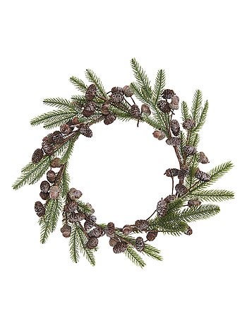 Couronne de Noël sapin givrés Ø 45 cm - Rico Design