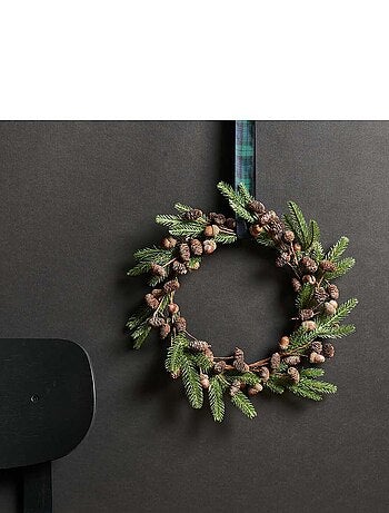 Couronne de Noël sapin givrés Ø 45 cm - Rico Design