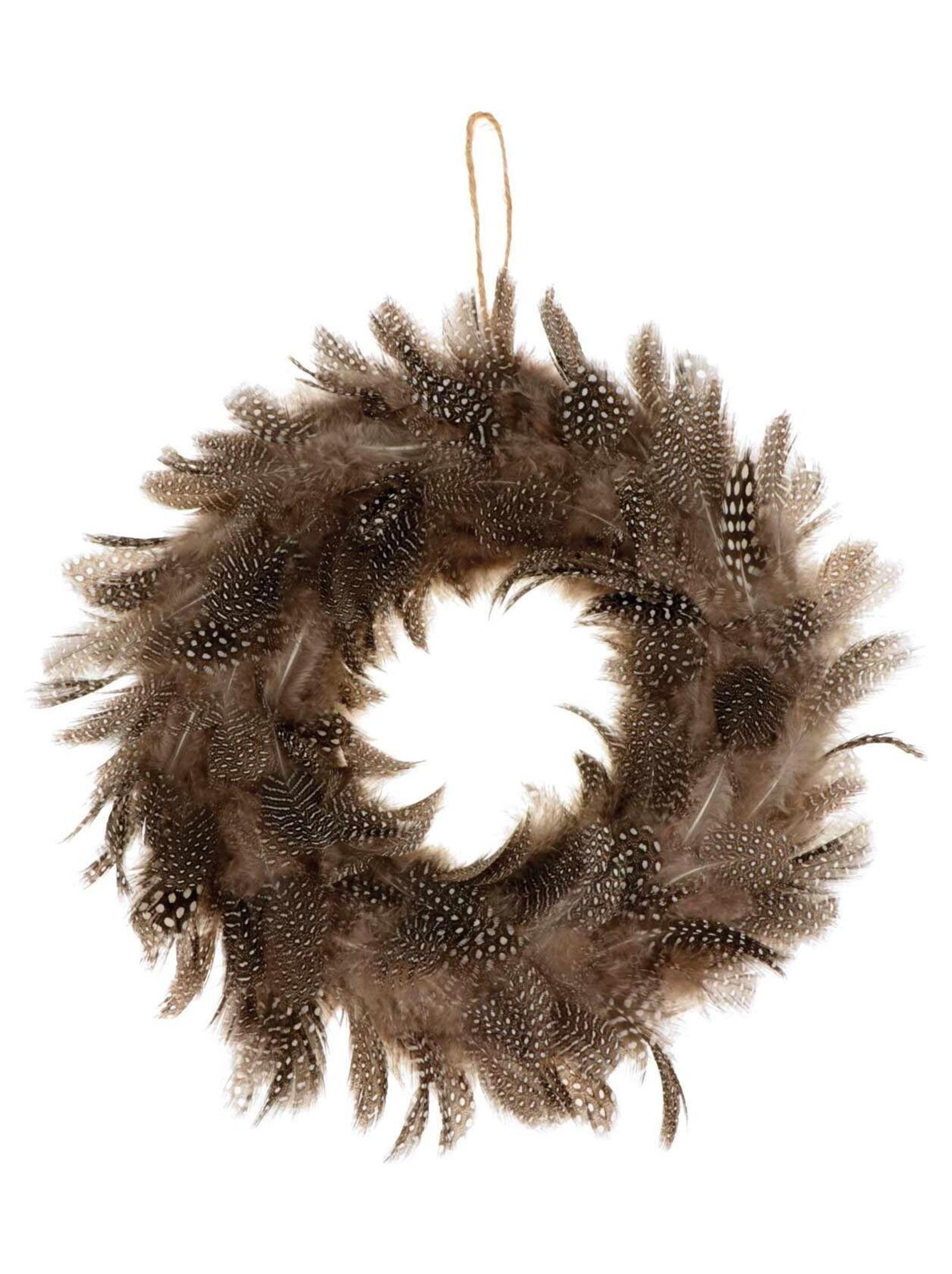 Couronne Décorative En Plumes De Pintade - 26 Cm - Style Bohème Et Ethnique - 9