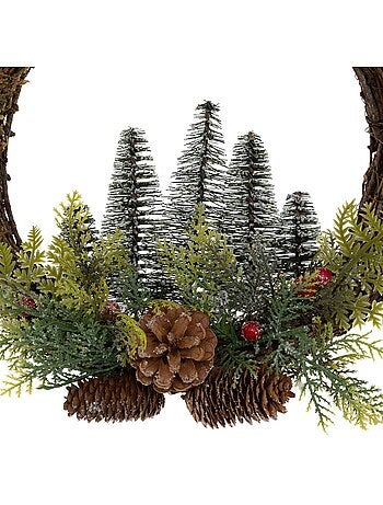 Couronne sapins d.30 cm