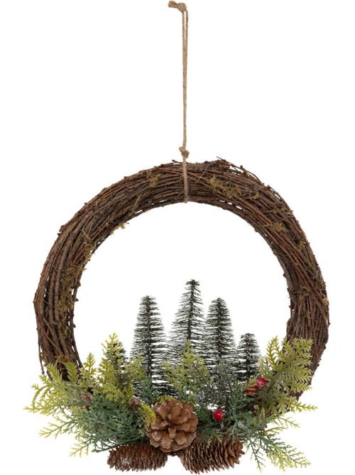 Couronne sapins d.30 cm - Kiabi