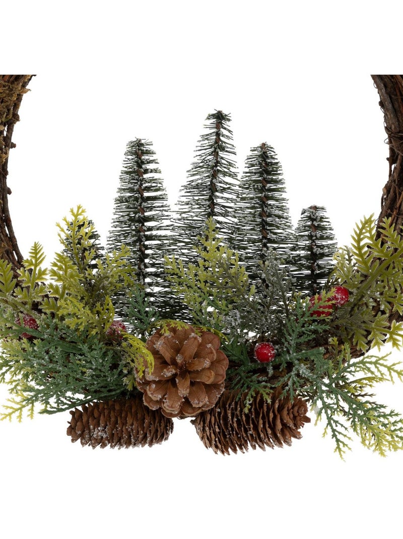 Couronne sapins d.30 cm Transparent - Kiabi