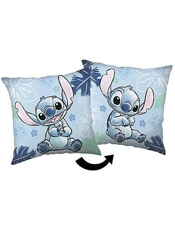 Coussin - 40x40 cm, bleu en polyester - lilo et stitch disney
