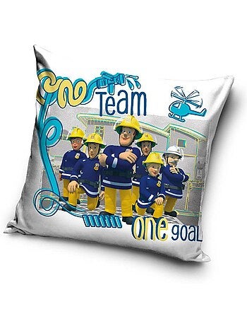 Coussin - 40x40 cm, gris en polyester - sam le pompier