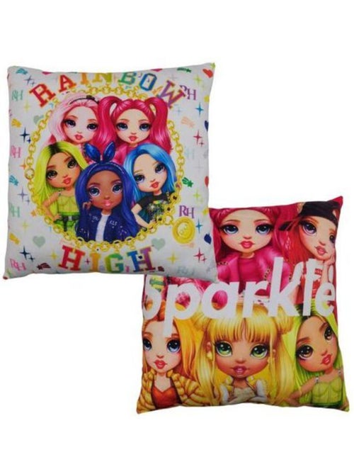 Coussin - 40x40 cm, multicolore imprimé - rainbow high - Kiabi