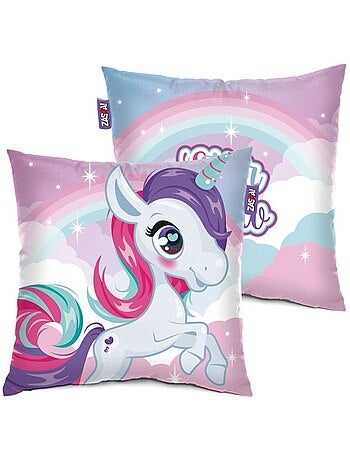 Coussin - 40x40 cm, rose motif licorne - sweet dreams arditex
