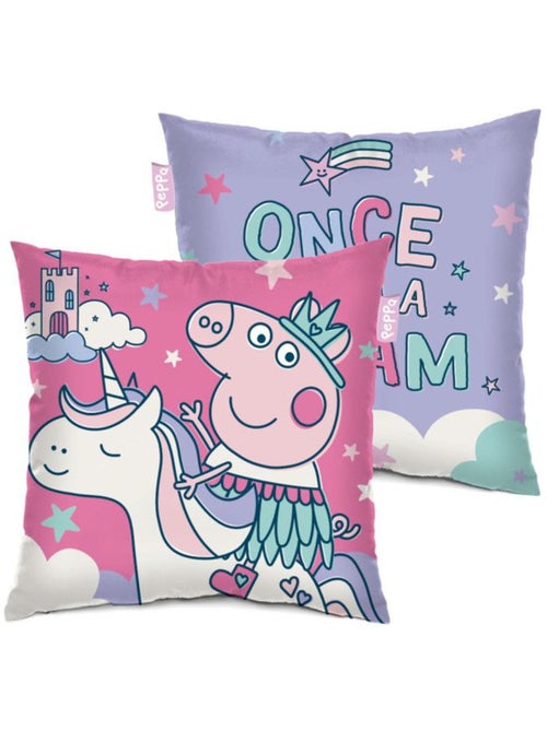 Coussin - 40x40 cm, violet toucher super doux - peppa pig - Kiabi Coussin - 40x40 cm, violet toucher super doux - peppa pig - Kiabi