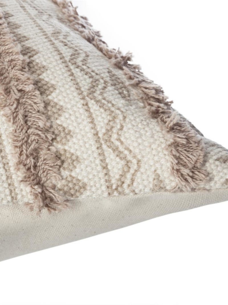 Coussin - Atmosphera - Coton Beige chiné - Kiabi