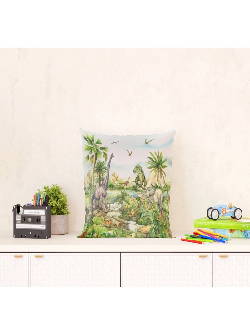 Coussin - dinosaures en couleur - 40x40 cm Multicolore - Kiabi