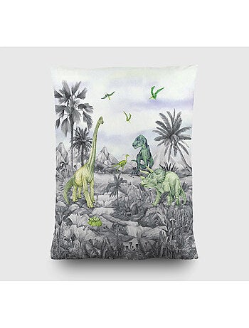 Coussin - dinosaures noir et blanc - 40x40 cm