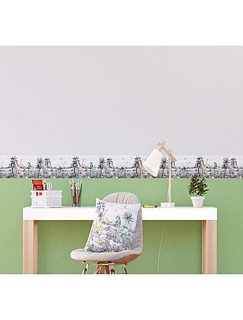 Coussin - dinosaures noir et blanc - 40x40 cm