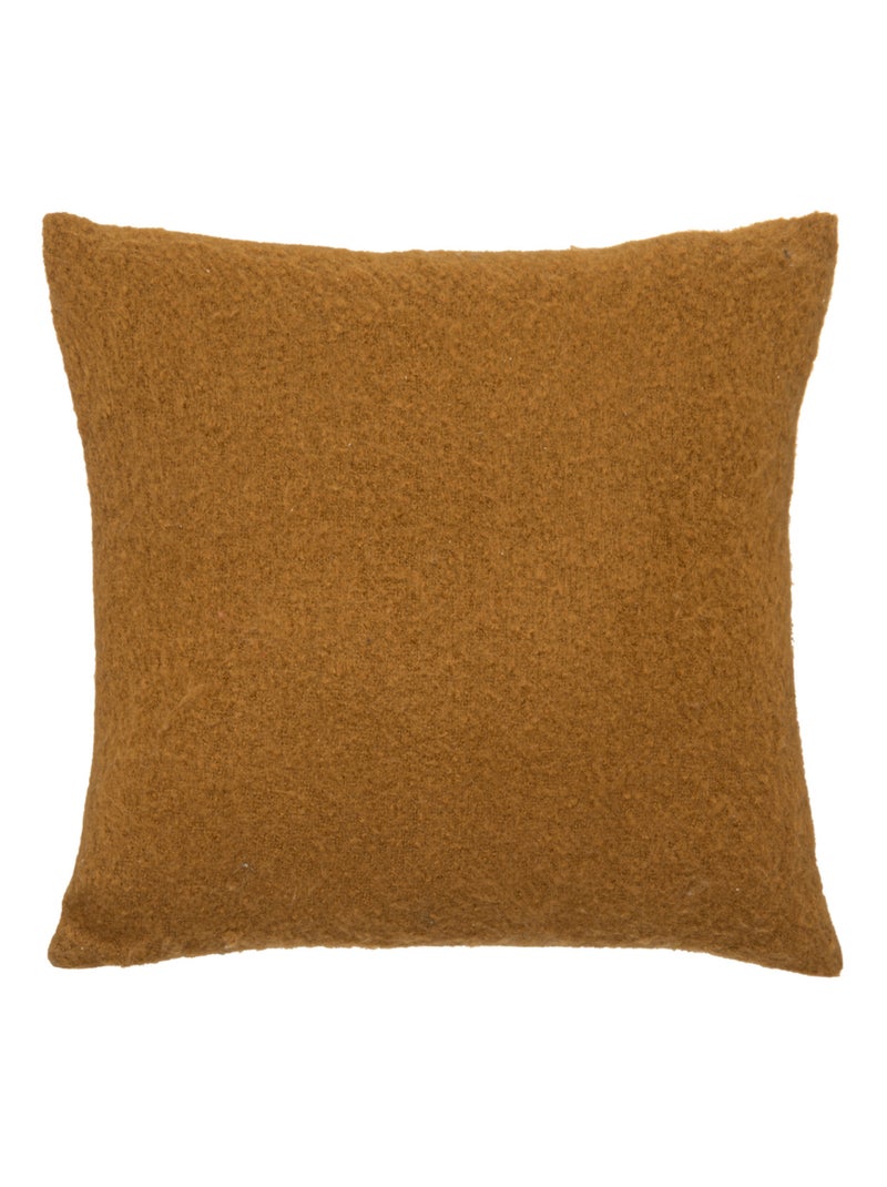 Coussin  - Effet mohair ultra doux Bronze - Kiabi