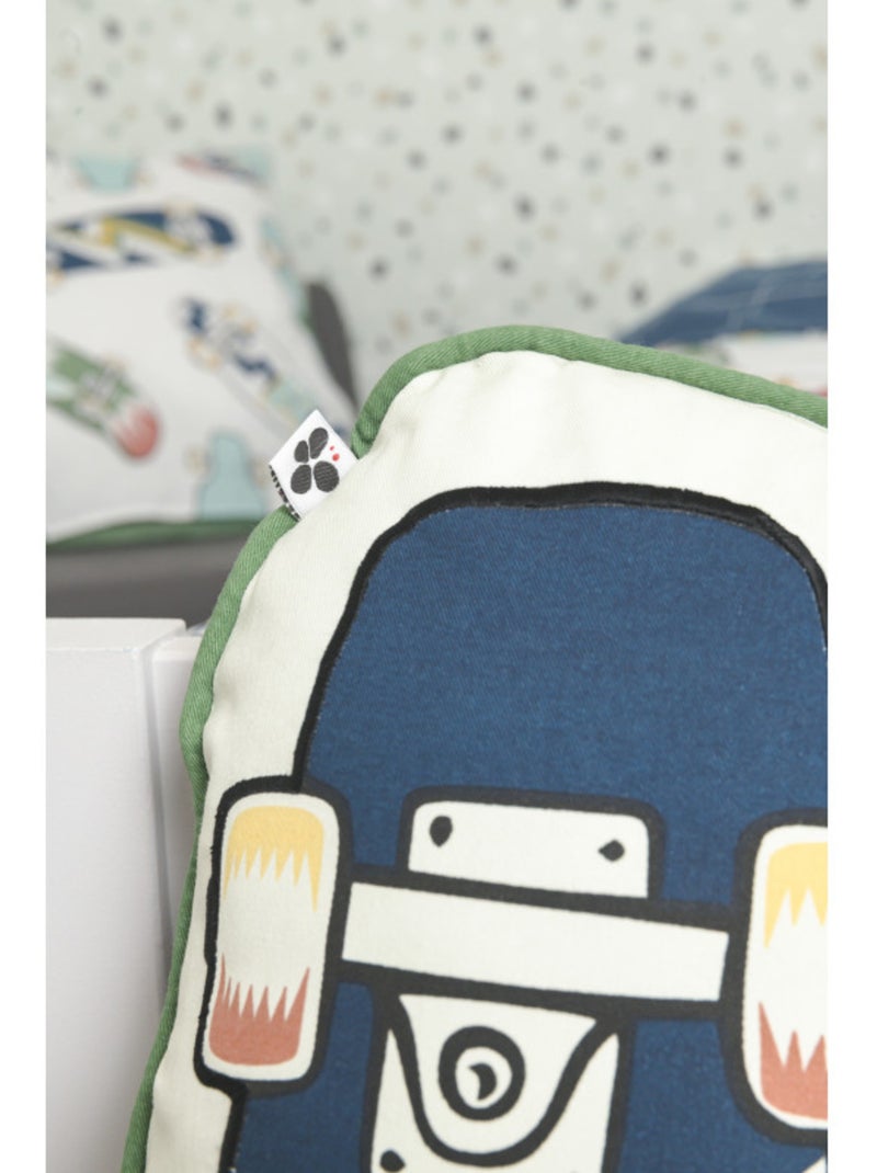 Coussin - L'effet papillon - 100 % Coton 57 Fils/cm² Bleu - Kiabi