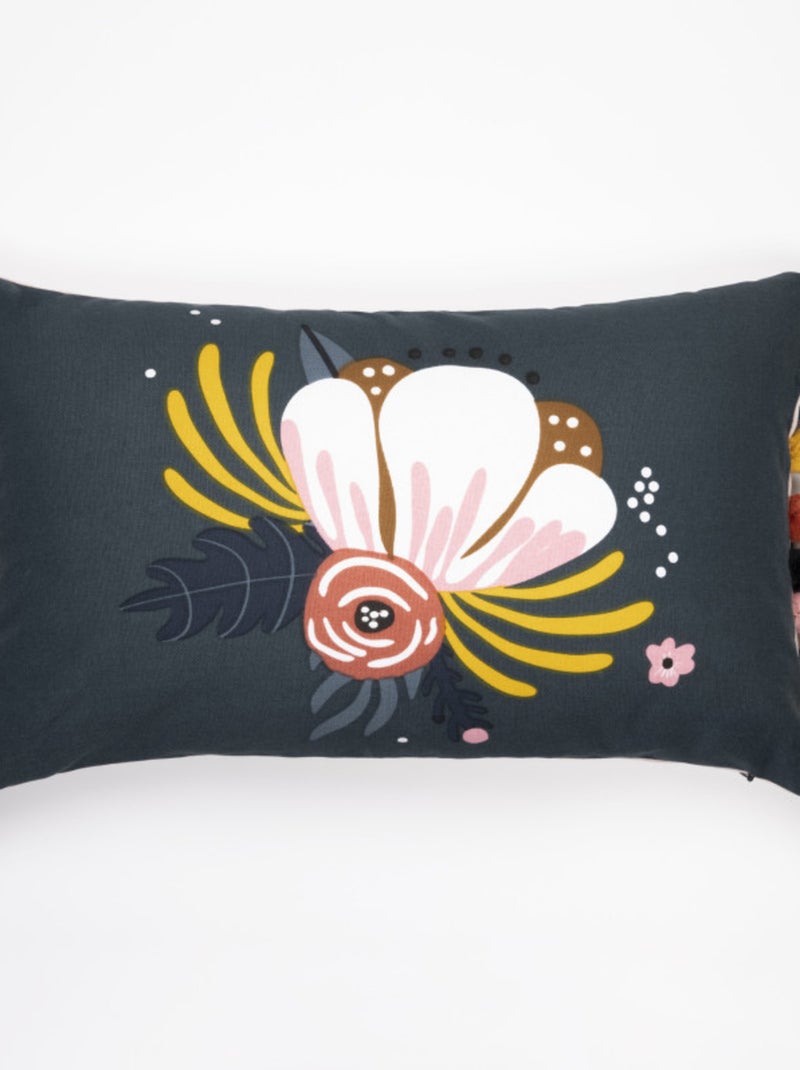 Coussin - L'effet papillon - 100 % Coton 57 Fils/cm² Gris taupe - Kiabi