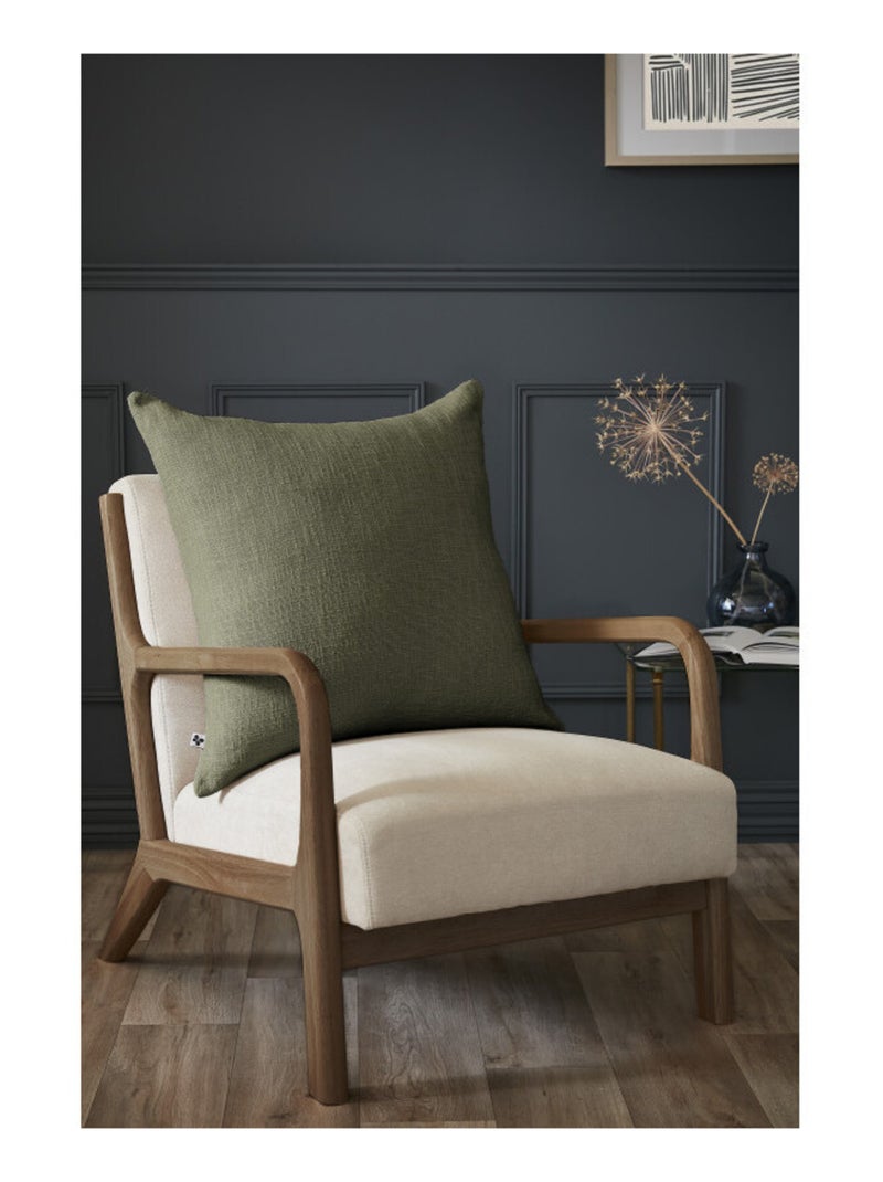 Coussin - L'effet papillon - 100% Coton Vert chèvrefeuille - Kiabi