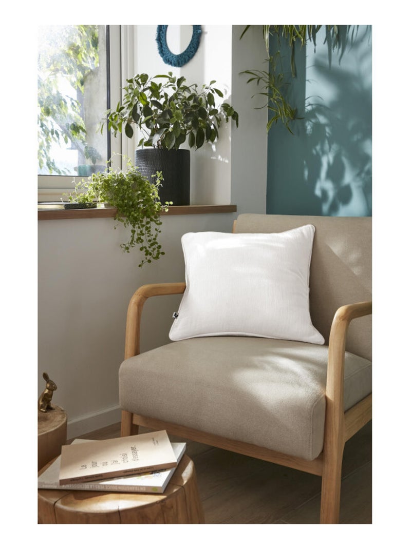 Coussin - L'effet papillon - 100% gaze de coton 125 gr/m² Blanc cassé - Kiabi