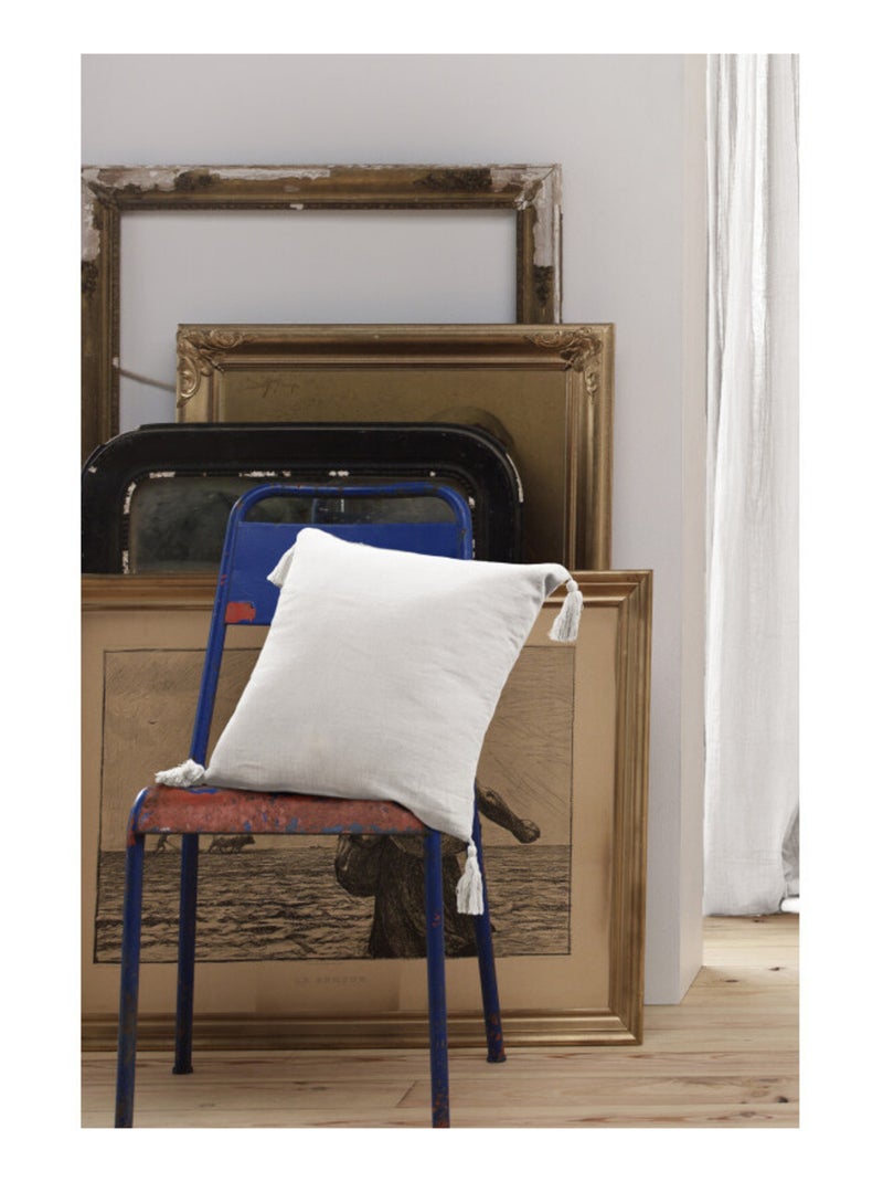 Coussin - L'effet papillon - 100% gaze de coton 125 gr/m² Blanc Perlé - Kiabi