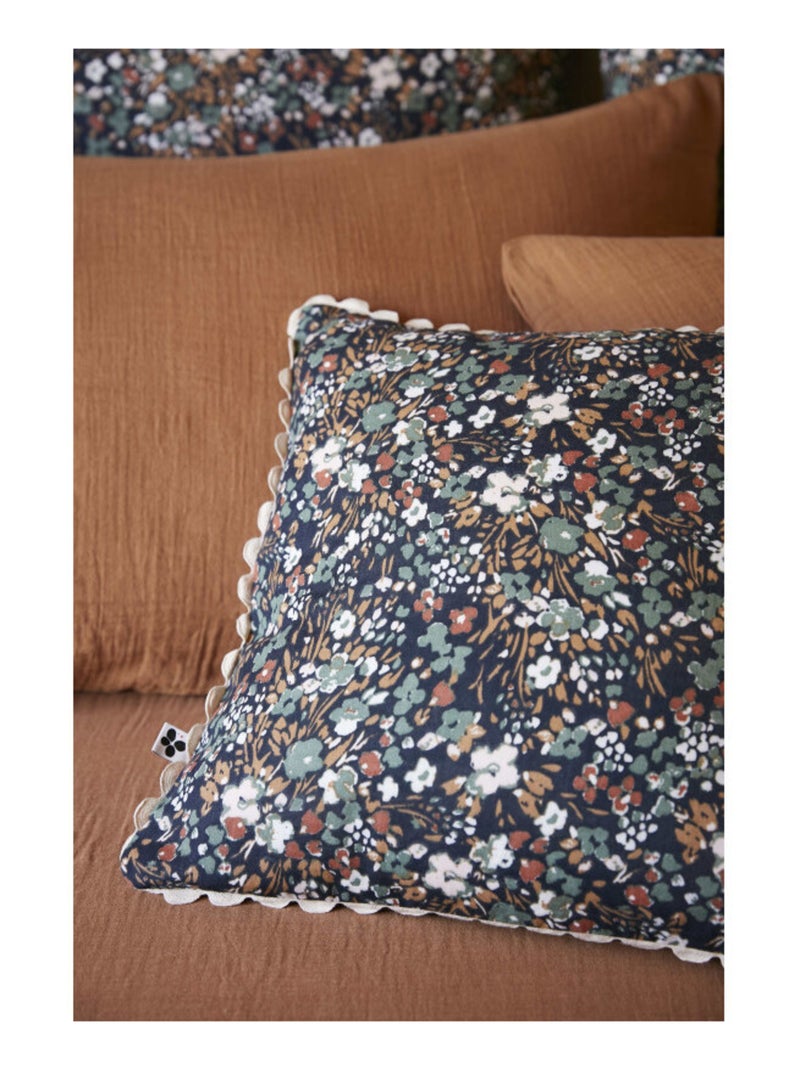 Coussin - L'effet papillon - 100% gaze de coton 125 gr/m² Bleu nuit - Kiabi