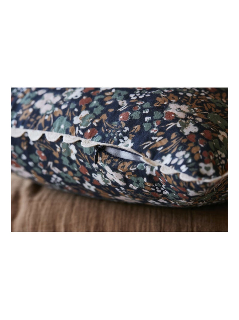 Coussin - L'effet papillon - 100% gaze de coton 125 gr/m² Bleu nuit - Kiabi